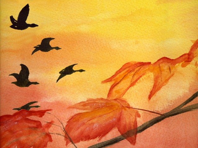 Fall Sunset Painting (Preview)